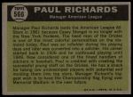 1961 Topps #566  -  Paul Richards All-Star<br />B61T 15 1965<br /><a class='button AddToCart' data-ajax='true' data-ajax-mode='replace' data-ajax-update='#cart-info' href='/AddToCart?itemId=7069385&quantity=1&type=0'>Add To Cart</a>