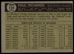 1961 Topps #131 Paul Richards<br />B61T 15 2123<br /><a class='button AddToCart' data-ajax='true' data-ajax-mode='replace' data-ajax-update='#cart-info' href='/AddToCart?itemId=7069563&quantity=1&type=0'>Add To Cart</a>