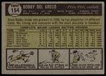 1961 Topps #154 Bobby Del Greco<br />B61T 15 2203<br /><a class='button AddToCart' data-ajax='true' data-ajax-mode='replace' data-ajax-update='#cart-info' href='/AddToCart?itemId=7069645&quantity=1&type=0'>Add To Cart</a>