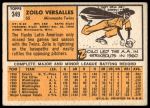 1963 Topps #349 Zoilo Versalles<br />B63T 10 9730<br /><a class='button AddToCart' data-ajax='true' data-ajax-mode='replace' data-ajax-update='#cart-info' href='/AddToCart?itemId=7070039&quantity=1&type=0'>Add To Cart</a>