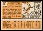 1963 Topps #296 Doc Edwards<br />B63T 10 9779<br /><a class='button AddToCart' data-ajax='true' data-ajax-mode='replace' data-ajax-update='#cart-info' href='/AddToCart?itemId=7070088&quantity=1&type=0'>Add To Cart</a>