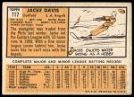 1963 Topps #117 Jacke Davis<br />B63T 10 9821<br /><a class='button AddToCart' data-ajax='true' data-ajax-mode='replace' data-ajax-update='#cart-info' href='/AddToCart?itemId=7070130&quantity=1&type=0'>Add To Cart</a>