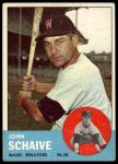 1963 Topps #356 John Schaive<br />B63T 10 9861<br /><a class='button AddToCart' data-ajax='true' data-ajax-mode='replace' data-ajax-update='#cart-info' href='/AddToCart?itemId=7070171&quantity=1&type=0'>Add To Cart</a>