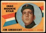 1960 Topps #145  -  Jim Umbricht Rookie Star<br />B60T 14 2458<br /><a class='button AddToCart' data-ajax='true' data-ajax-mode='replace' data-ajax-update='#cart-info' href='/AddToCart?itemId=7070459&quantity=1&type=0'>Add To Cart</a>