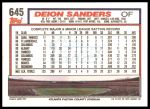 1992 Topps #645 Deion Sanders<br />ST01 06 8493<br /><a class='button AddToCart' data-ajax='true' data-ajax-mode='replace' data-ajax-update='#cart-info' href='/AddToCart?itemId=7070600&quantity=1&type=0'>Add To Cart</a>