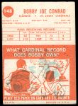 1963 Topps #148 Bobby Joe Conrad<br />F63T 03 2718<br /><a class='button AddToCart' data-ajax='true' data-ajax-mode='replace' data-ajax-update='#cart-info' href='/AddToCart?itemId=7070781&quantity=1&type=0'>Add To Cart</a>