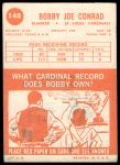 1963 Topps #148 Bobby Joe Conrad<br />F63T 03 2719<br /><a class='button AddToCart' data-ajax='true' data-ajax-mode='replace' data-ajax-update='#cart-info' href='/AddToCart?itemId=7070782&quantity=1&type=0'>Add To Cart</a>
