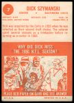 1963 Topps #7 Dick Szymanski<br />F63T 03 2743<br /><a class='button AddToCart' data-ajax='true' data-ajax-mode='replace' data-ajax-update='#cart-info' href='/AddToCart?itemId=7070822&quantity=1&type=0'>Add To Cart</a>