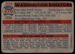 1957 Topps #270  Senators Team<br />B57T 09 8384<br /><a class='button AddToCart' data-ajax='true' data-ajax-mode='replace' data-ajax-update='#cart-info' href='/AddToCart?itemId=7070901&quantity=1&type=0'>Add To Cart</a>