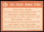1964 Topps #312  -  Fritz Fisher / Fred Gladding Tigers Rookies<br />B64T 12 8446<br /><a class='button AddToCart' data-ajax='true' data-ajax-mode='replace' data-ajax-update='#cart-info' href='/AddToCart?itemId=7070984&quantity=1&type=0'>Add To Cart</a>