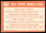 1964 Topps #312  -  Fritz Fisher / Fred Gladding Tigers Rookies<br />B64T 12 8447<br /><a class='button AddToCart' data-ajax='true' data-ajax-mode='replace' data-ajax-update='#cart-info' href='/AddToCart?itemId=7070985&quantity=1&type=0'>Add To Cart</a>