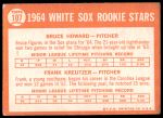 1964 Topps #107  -  Bruce Howard / Frank Kreutzer White Sox Rookies<br />B64T 12 8896<br /><a class='button AddToCart' data-ajax='true' data-ajax-mode='replace' data-ajax-update='#cart-info' href='/AddToCart?itemId=7071584&quantity=1&type=0'>Add To Cart</a>