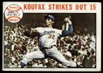1964 Topps #136  -  Sandy Koufax 1963 World Series - Game #1 - Koufax Strikes Out 15<br />B64T 12 8952<br /><a class='button AddToCart' data-ajax='true' data-ajax-mode='replace' data-ajax-update='#cart-info' href='/AddToCart?itemId=7071696&quantity=1&type=0'>Add To Cart</a>
