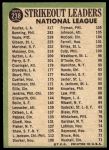1967 Topps #238  -  Sandy Koufax / Jim Bunning / Bob Veale NL Strikeout Leaders<br />B67T 14 5532<br /><a class='button AddToCart' data-ajax='true' data-ajax-mode='replace' data-ajax-update='#cart-info' href='/AddToCart?itemId=7071844&quantity=1&type=0'>Add To Cart</a>