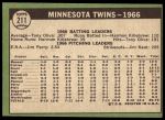 1967 Topps #211  Twins Team<br />B67T 14 5555<br /><a class='button AddToCart' data-ajax='true' data-ajax-mode='replace' data-ajax-update='#cart-info' href='/AddToCart?itemId=7071892&quantity=1&type=0'>Add To Cart</a>