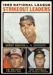 #5 NL Strikeout Leaders Sandy Koufax / Jim Maloney / Don Drysdale 
