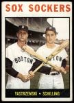 1964 Topps #182  -  Carl Yastrzemski / Chuck Schilling Sox Sockers<br />B64T 12 9275<br /><a class='button AddToCart' data-ajax='true' data-ajax-mode='replace' data-ajax-update='#cart-info' href='/AddToCart?itemId=7072345&quantity=1&type=0'>Add To Cart</a>