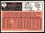 1966 Topps #478 Tony Gonzalez<br />B66T 14 6536<br /><a class='button AddToCart' data-ajax='true' data-ajax-mode='replace' data-ajax-update='#cart-info' href='/AddToCart?itemId=7073408&quantity=1&type=0'>Add To Cart</a>