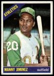 1966 Topps #458 Name misspelled as "Jiminez" on Front Manny Jimenez<br />B66T 14 6692<br /><a class='button AddToCart' data-ajax='true' data-ajax-mode='replace' data-ajax-update='#cart-info' href='/AddToCart?itemId=7073564&quantity=1&type=0'>Add To Cart</a>