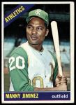 1966 Topps #458 Name misspelled as "Jiminez" on Front Manny Jimenez<br />B66T 14 6693<br /><a class='button AddToCart' data-ajax='true' data-ajax-mode='replace' data-ajax-update='#cart-info' href='/AddToCart?itemId=7073565&quantity=1&type=0'>Add To Cart</a>