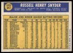 1970 Topps #347 Russ Snyder<br />B70T 12 3711<br /><a class='button AddToCart' data-ajax='true' data-ajax-mode='replace' data-ajax-update='#cart-info' href='/AddToCart?itemId=7073845&quantity=1&type=0'>Add To Cart</a>