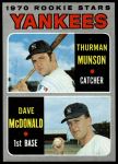 1970 Topps #189  -  Thurman Munson / Dave McDonald Yankees Rookies<br />B70T 12 3756<br /><a class='button AddToCart' data-ajax='true' data-ajax-mode='replace' data-ajax-update='#cart-info' href='/AddToCart?itemId=7073932&quantity=1&type=0'>Add To Cart</a>