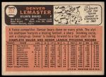 1966 Topps #252 Denver Lemaster<br />B66T 14 7122<br /><a class='button AddToCart' data-ajax='true' data-ajax-mode='replace' data-ajax-update='#cart-info' href='/AddToCart?itemId=7074302&quantity=1&type=0'>Add To Cart</a>