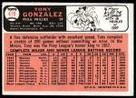 1966 Topps #478 Tony Gonzalez<br />B66T 14 7199<br /><a class='button AddToCart' data-ajax='true' data-ajax-mode='replace' data-ajax-update='#cart-info' href='/AddToCart?itemId=7074415&quantity=1&type=0'>Add To Cart</a>