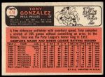 1966 Topps #478 Tony Gonzalez<br />B66T 14 7257<br /><a class='button AddToCart' data-ajax='true' data-ajax-mode='replace' data-ajax-update='#cart-info' href='/AddToCart?itemId=7074483&quantity=1&type=0'>Add To Cart</a>