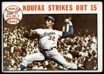 1964 Topps #136  -  Sandy Koufax 1963 World Series - Game #1 - Koufax Strikes Out 15<br />B64T 12 9510<br /><a class='button AddToCart' data-ajax='true' data-ajax-mode='replace' data-ajax-update='#cart-info' href='/AddToCart?itemId=7075440&quantity=1&type=0'>Add To Cart</a>