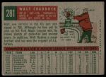 1959 Topps #281 Walt Craddock<br />B59T 15 0707<br /><a class='button AddToCart' data-ajax='true' data-ajax-mode='replace' data-ajax-update='#cart-info' href='/AddToCart?itemId=7075460&quantity=1&type=0'>Add To Cart</a>