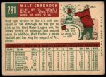 1959 Topps #281 Walt Craddock<br />B59T 15 0710<br /><a class='button AddToCart' data-ajax='true' data-ajax-mode='replace' data-ajax-update='#cart-info' href='/AddToCart?itemId=7075466&quantity=1&type=0'>Add To Cart</a>