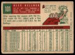 1959 Topps #101 Alex Kellner<br />B59T 15 0736<br /><a class='button AddToCart' data-ajax='true' data-ajax-mode='replace' data-ajax-update='#cart-info' href='/AddToCart?itemId=7075515&quantity=1&type=0'>Add To Cart</a>