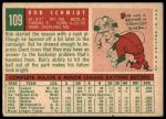 1959 Topps #109 Bob Schmidt<br />B59T 15 0789<br /><a class='button AddToCart' data-ajax='true' data-ajax-mode='replace' data-ajax-update='#cart-info' href='/AddToCart?itemId=7075588&quantity=1&type=0'>Add To Cart</a>