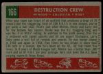 1959 Topps #166  -  Minnie Minoso / Rocky Colavito / Larry Doby Destruction Crew<br />B59T 15 0813<br /><a class='button AddToCart' data-ajax='true' data-ajax-mode='replace' data-ajax-update='#cart-info' href='/AddToCart?itemId=7075612&quantity=1&type=0'>Add To Cart</a>