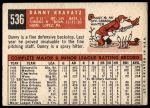 1959 Topps #536 Danny Kravitz<br />B59T 15 0885<br /><a class='button AddToCart' data-ajax='true' data-ajax-mode='replace' data-ajax-update='#cart-info' href='/AddToCart?itemId=7075740&quantity=1&type=0'>Add To Cart</a>