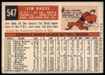 1959 Topps #547 Jim Baxes<br />B59T 15 0886<br /><a class='button AddToCart' data-ajax='true' data-ajax-mode='replace' data-ajax-update='#cart-info' href='/AddToCart?itemId=7075742&quantity=1&type=0'>Add To Cart</a>