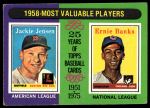1975 Topps Mini #196  -  Jackie Jensen / Ernie Banks 1958 MVPs<br />B75M 06 6037<br /><a class='button AddToCart' data-ajax='true' data-ajax-mode='replace' data-ajax-update='#cart-info' href='/AddToCart?itemId=7076469&quantity=1&type=0'>Add To Cart</a>
