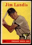 1958 Topps #108 WT Jim Landis<br />B58T 10 7308<br /><a class='button AddToCart' data-ajax='true' data-ajax-mode='replace' data-ajax-update='#cart-info' href='/AddToCart?itemId=7076944&quantity=1&type=0'>Add To Cart</a>