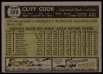 1961 Topps #399 Cliff Cook<br />B61T 15 2391<br /><a class='button AddToCart' data-ajax='true' data-ajax-mode='replace' data-ajax-update='#cart-info' href='/AddToCart?itemId=7077280&quantity=1&type=0'>Add To Cart</a>