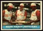 1961 Topps #25  -  Frank Robinson / Vada Pinson / Gus Bell Reds Heavy Artillery<br />B61T 15 2420<br /><a class='button AddToCart' data-ajax='true' data-ajax-mode='replace' data-ajax-update='#cart-info' href='/AddToCart?itemId=7077309&quantity=1&type=0'>Add To Cart</a>