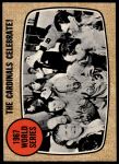 1968 O-Pee-Chee #158  -  Tim McCarver / Dick Hughes World Series Summary - The Cardinals Celebrate!<br />B68O 02 4746<br /><a class='button AddToCart' data-ajax='true' data-ajax-mode='replace' data-ajax-update='#cart-info' href='/AddToCart?itemId=7077486&quantity=1&type=0'>Add To Cart</a>