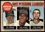 1968 O-Pee-Chee #10 COR  -  Dean Chance / Jim Lonborg / Earl Wilson AL Pitching Leaders<br />B68O 02 4765<br /><a class='button AddToCart' data-ajax='true' data-ajax-mode='replace' data-ajax-update='#cart-info' href='/AddToCart?itemId=7077522&quantity=1&type=0'>Add To Cart</a>