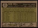 1961 Topps #512 Bob Will<br />B61T 15 2514<br /><a class='button AddToCart' data-ajax='true' data-ajax-mode='replace' data-ajax-update='#cart-info' href='/AddToCart?itemId=7078009&quantity=1&type=0'>Add To Cart</a>