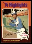 1975 Topps #1  -  Hank Aaron Sets Homer Mark<br />B75T 10 5124<br /><a class='button AddToCart' data-ajax='true' data-ajax-mode='replace' data-ajax-update='#cart-info' href='/AddToCart?itemId=7081536&quantity=1&type=0'>Add To Cart</a>