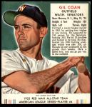 1952 Red Man #4 AL Gil Coan<br />B52R 00 0441<br /><a class='button AddToCart' data-ajax='true' data-ajax-mode='replace' data-ajax-update='#cart-info' href='/AddToCart?itemId=7083419&quantity=1&type=0'>Add To Cart</a>
