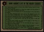 1974 Topps #4  -  Hank Aaron Special 1962-65<br />B74T 10 2338<br /><a class='button AddToCart' data-ajax='true' data-ajax-mode='replace' data-ajax-update='#cart-info' href='/AddToCart?itemId=7091945&quantity=1&type=0'>Add To Cart</a>