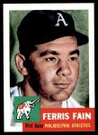 1953 Topps Archives #24 Ferris Fain<br />BT53-AW 24<br /><a class='button AddToCart' data-ajax='true' data-ajax-mode='replace' data-ajax-update='#cart-info' href='/AddToCart?itemId=7095530&quantity=1&type=0'>Add To Cart</a>
