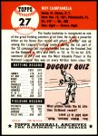 1953 Topps Archives #27 Roy Campanella<br />BT53-AW 27<br /><a class='button AddToCart' data-ajax='true' data-ajax-mode='replace' data-ajax-update='#cart-info' href='/AddToCart?itemId=7095533&quantity=1&type=0'>Add To Cart</a>