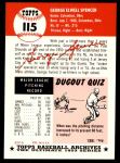 1953 Topps Archives #115 George Spencer<br />BT53-AW 115<br /><a class='button AddToCart' data-ajax='true' data-ajax-mode='replace' data-ajax-update='#cart-info' href='/AddToCart?itemId=7095617&quantity=1&type=0'>Add To Cart</a>